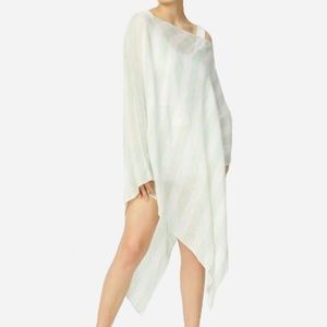 🌸New🌸 Club Monaco Green White Striped Poncho NWT